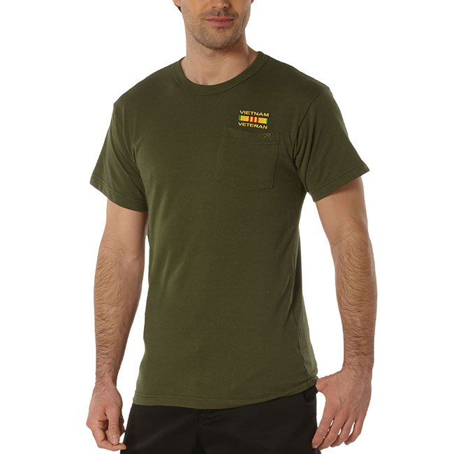 Vietnam Veteran Pocket Tee Shirt | Vetcom.com | Personalized Military ...