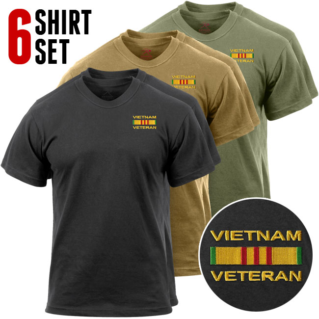 Vietnam Moisture Wicking Shirt Set of 6 | Vetcom.com | Personalized Military Gifts | Vietnam War Gifts | U. S. Military Commemorative Gifts